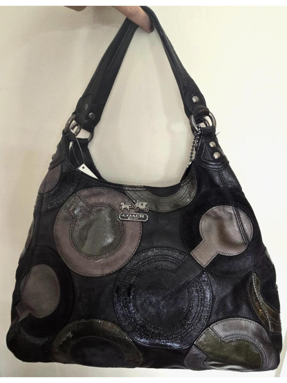 Coach Op Art Large Maggie Shoulder Bag Purse Y2K Rare Handbag MSRP: $598 NWT